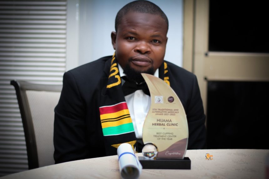 Dr Iddris Abdul Nasir receives award for the Best Cupping Clinic in Ghana