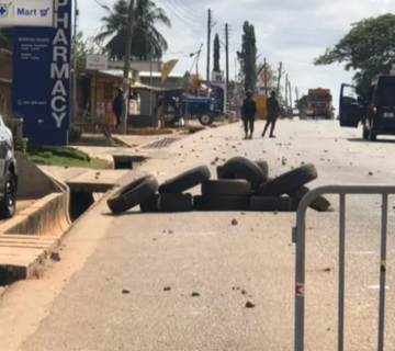 Unrest at Akatsi in the Volta Region between Youth and police.