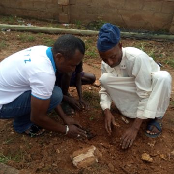 The youth of Adenta New legon and their elders took part in the Green Ghana program.