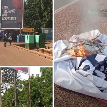 Tamale Youth Destroy LGBTQ Billboard