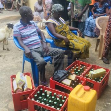 Chiefs perform rituals for father who slept with his 3 daughters in Assin South.