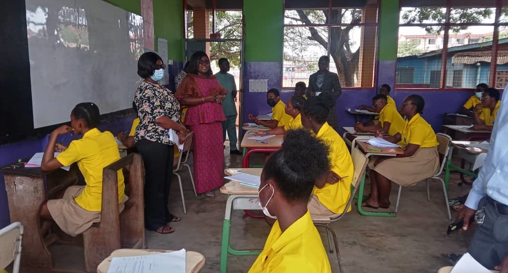 MCE for La Nkwantanang Madina Municipal Assembly tours WASSCE centres.