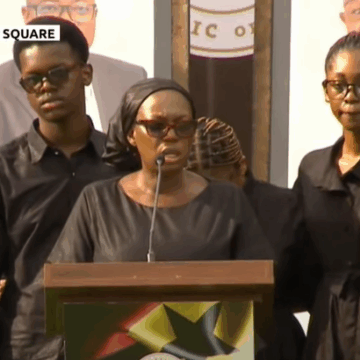 Mrs Rita Omane Boamah Pays Emotional Tribute to Late Husband at State Funeral