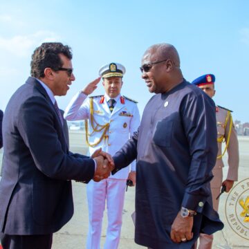 President Mahama Arrives in Cairo for Grand Egyptian Museum Inauguration