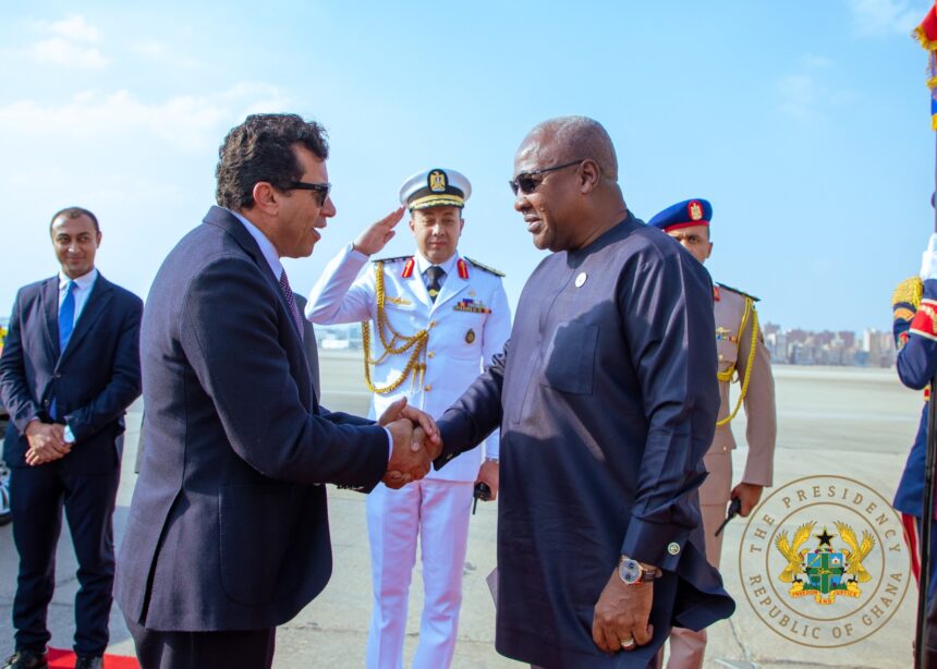 President Mahama Arrives in Cairo for Grand Egyptian Museum Inauguration