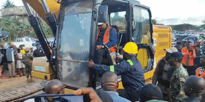 President Mahama Breaks Ground for Cape Coast–Takoradi Road Dualisation