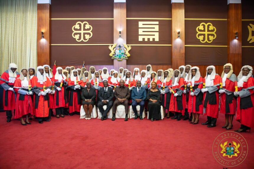 President Mahama swears in 37 High Court Judges, calls for swift justice and ethical excellence