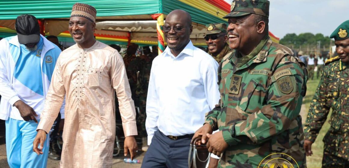 Interior and Defence Ministers Join Security Services Route March in Accra