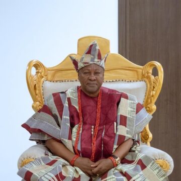 Prez. Mahama Honoured with Prestigious Yoruba Chieftaincy Title in Ile-Ife