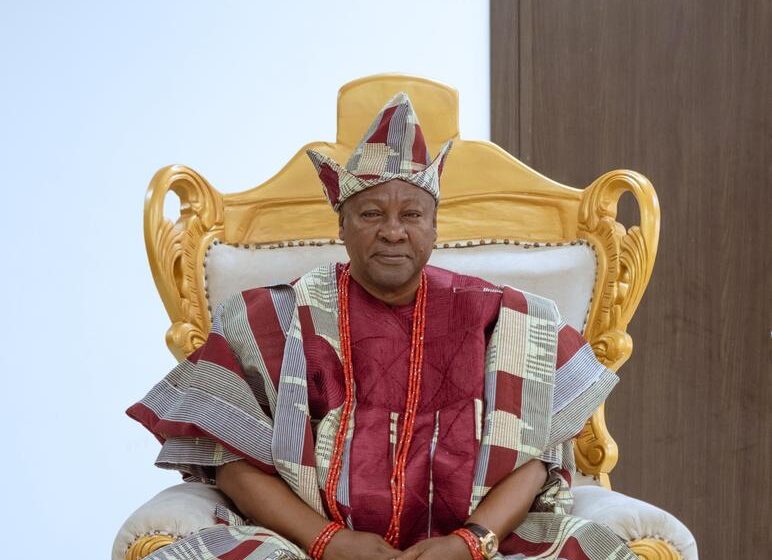 Prez. Mahama Honoured with Prestigious Yoruba Chieftaincy Title in Ile-Ife