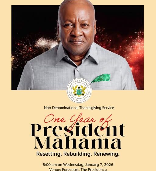 Presidency Hosts Thanksgiving Service to Mark One Year of Mahama Administration