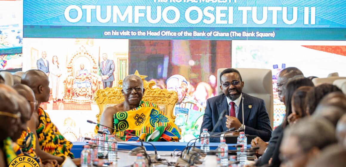 Asantehene Visits Bank of Ghana, Calls for Economic Prudence and Lower Interest Rates