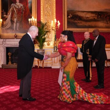 Ghana’s First Female High Commissioner to UK Presents Credentials to King Charles III