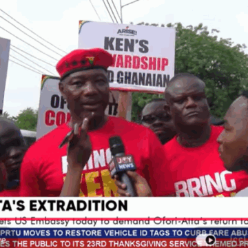 Arise Ghana Protests at U.S. Embassy Over Ofori-Atta