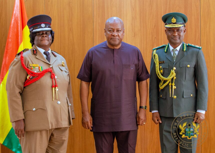 Mahama Swears In New Heads of Fire and Immigration Services