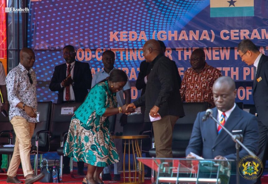 President Mahama Praises Trade Minister as KEDA Expands with New Glass Factory in Shama