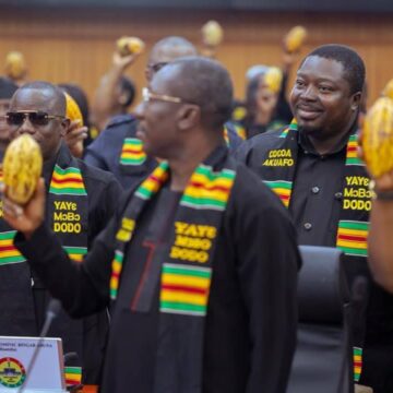Minority MPs Raise Cocoa Pods in Parliament After State of the Nation Address