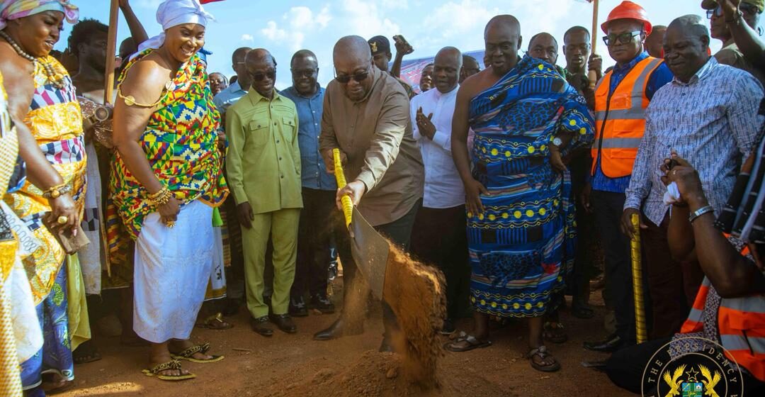 Prez. Mahama Breaks Ground for 24-Hour Market at Dormaa Ahenkro