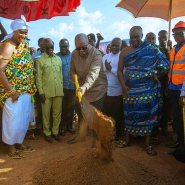 Prez. Mahama Breaks Ground for 24-Hour Market at Dormaa Ahenkro