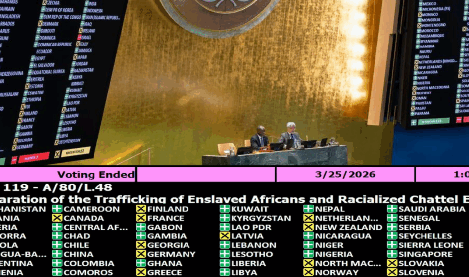 Global Momentum Builds Behind Ghana’s UN Resolution on Enslavement and Reparations