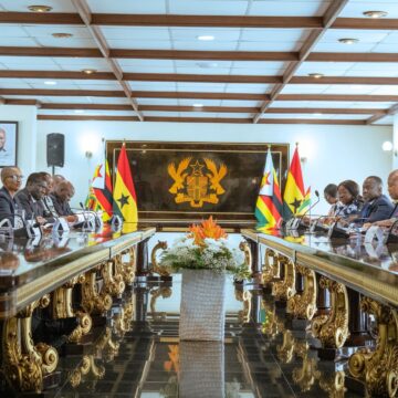 President Mahama Holds Bilateral Talks with Zimbabwean Leader