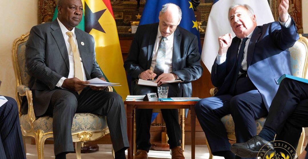 President Mahama Begins Official Visit to Paris with High-Level Talks