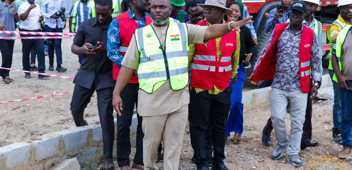 “Sector Minister Inspects Progress on Major Storm Drains in Accra”