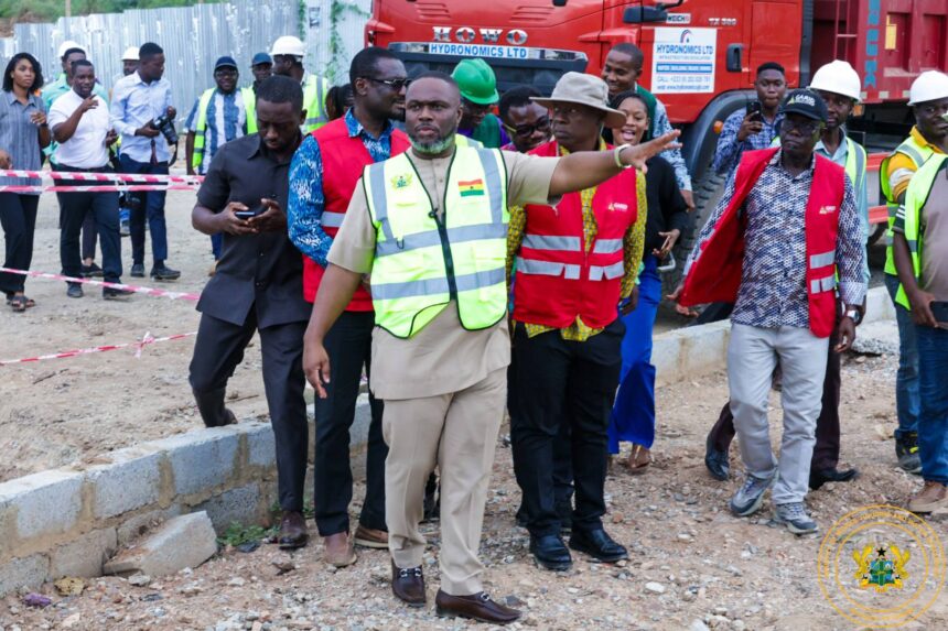 “Sector Minister Inspects Progress on Major Storm Drains in Accra”