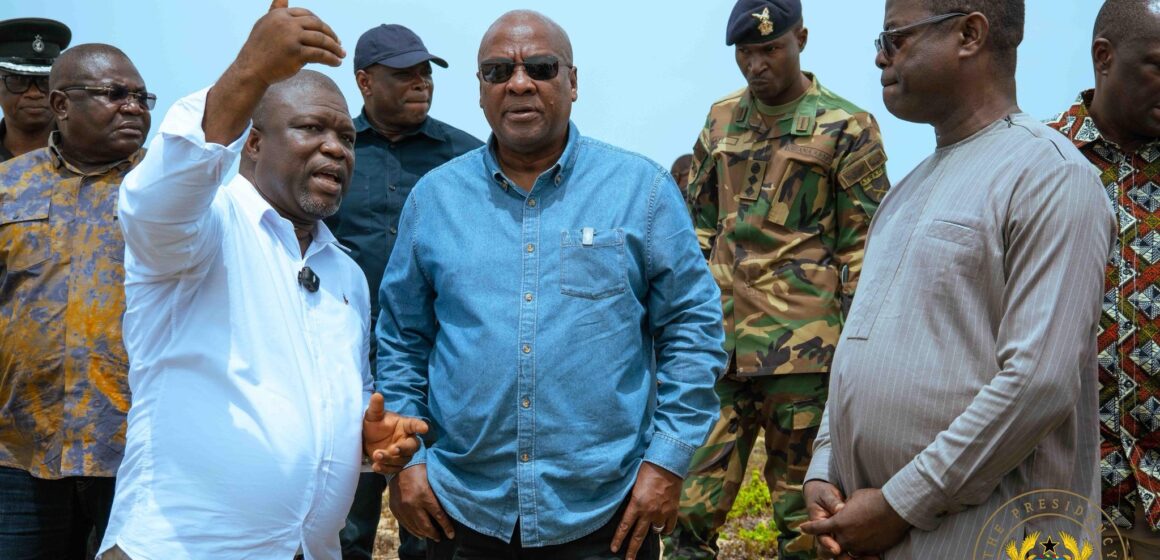 Mahama Visits Fuveme, Assures Coastal Protection Measures