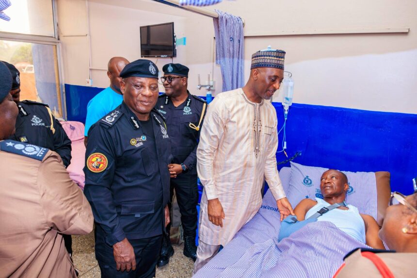 Interior Minister, IGP, and Fire Chief Visit Injured Officer; Assess Barracks Fire Damage
