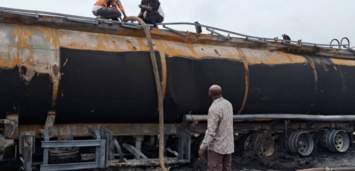 GNFS Contains Fuel Tanker Blaze on Accra–Tema Motorway