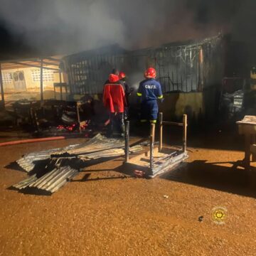 GNFS Prevents Disaster at Amenam Supermarket; Saves GH¢80,000 Worth of Goods