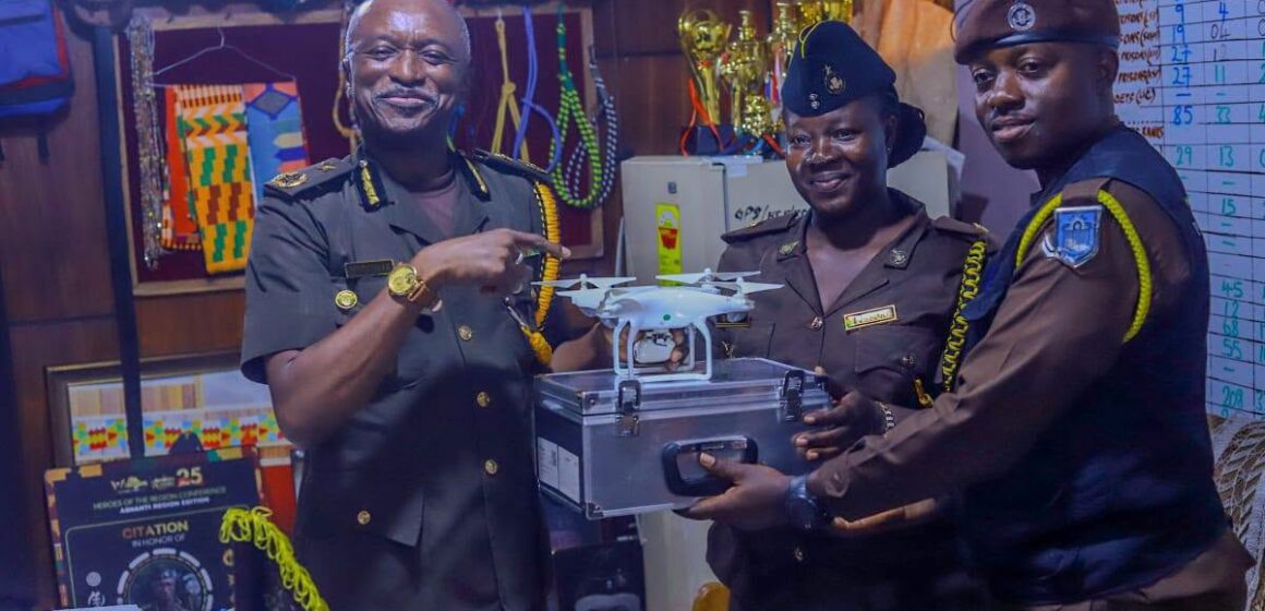 Director-General of Prisons Donates Drone to Ashanti Regional PR Unit