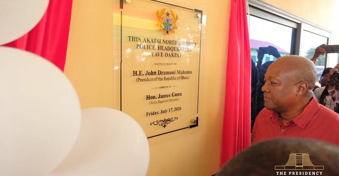 Mahama Commissions Akatsi North Police Headquarters, Reaffirms Commitment to Security and Infrastructure Mahama Commissions Akatsi North Police Headquarters, Reaffirms Commitment to Security and Infrastructure