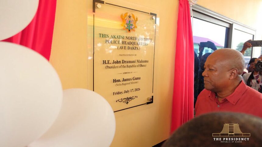 Mahama Commissions Akatsi North Police Headquarters, Reaffirms Commitment to Security and Infrastructure Mahama Commissions Akatsi North Police Headquarters, Reaffirms Commitment to Security and Infrastructure