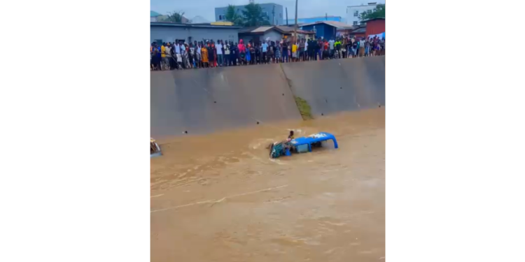 Alajo: Body Discovered In Trotro Swept Away By Floods