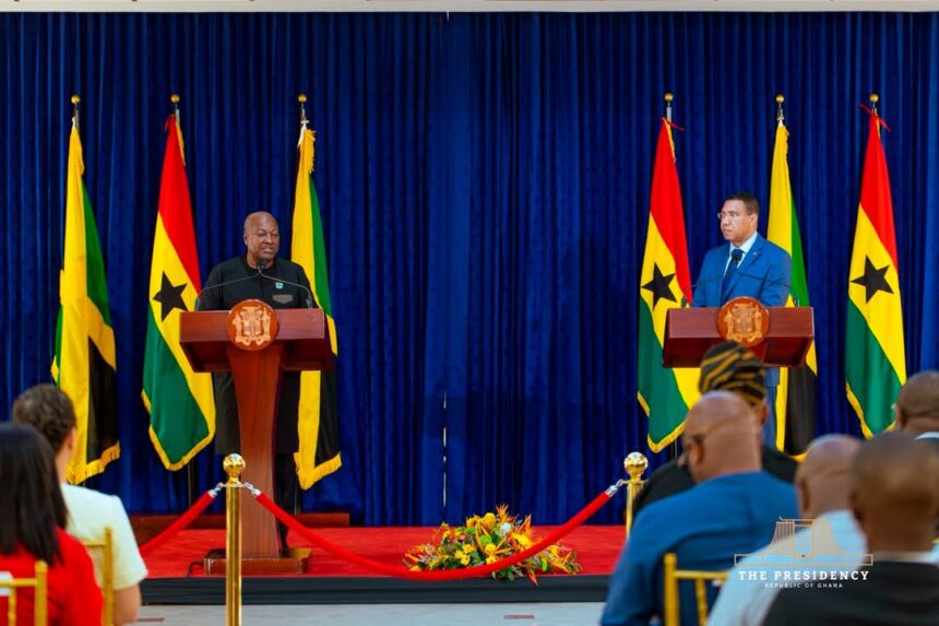 Mahama and Holness Reaffirm Ghana–Jamaica Ties