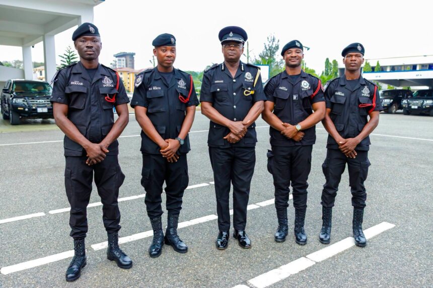 IGP Promotes Four Officers for Exceptional Role in Upper West Robbery Crackdown
