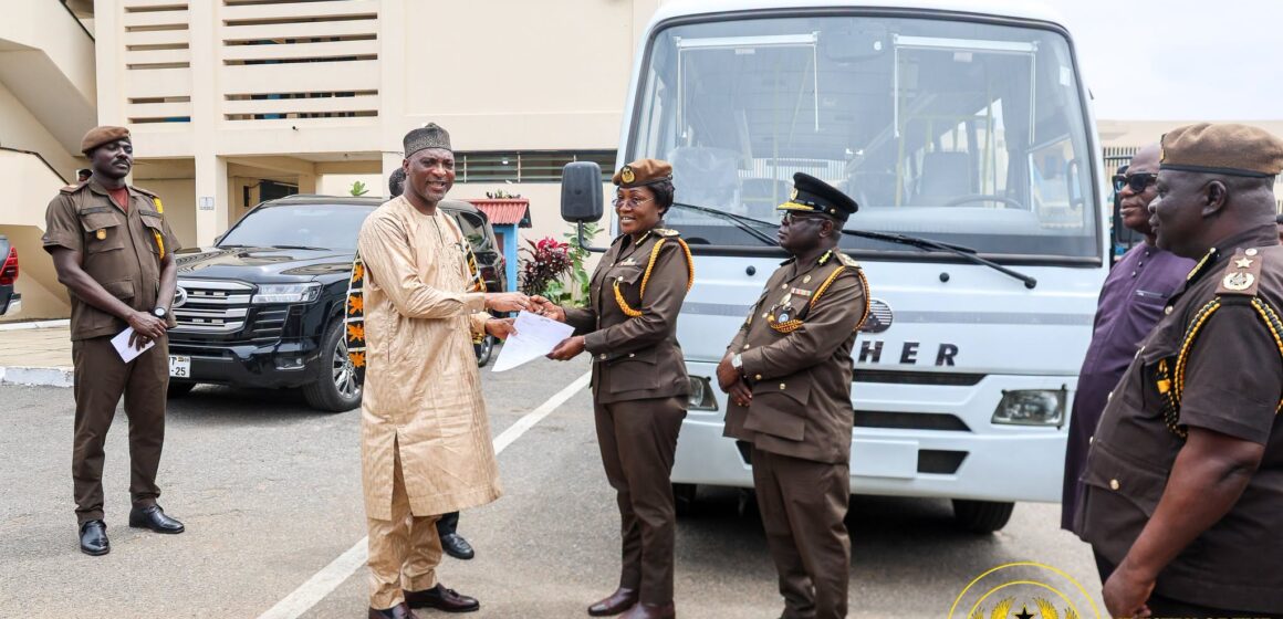 Interior Minister Presents Bus to Ghana Prisons Service