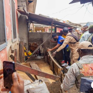 AMA demolishes Unauthorised Goat Pen At Bukom After Repeated Warnings