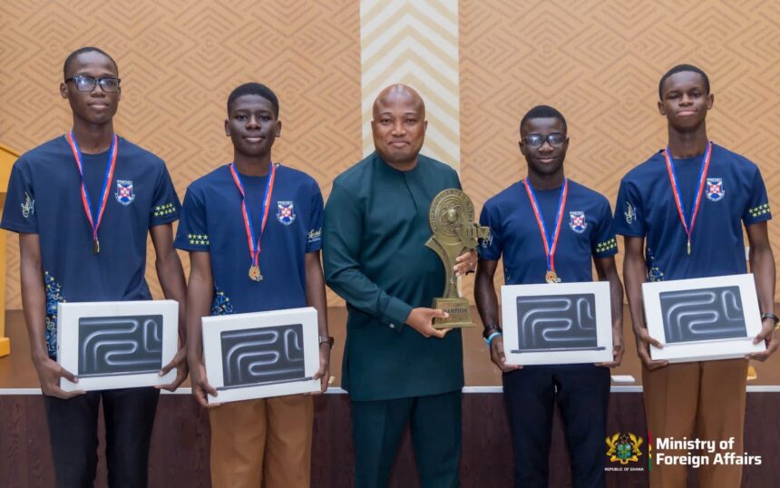 PRESEC-Legon NSMQ Champions Honoured by Foreign Affairs Minister