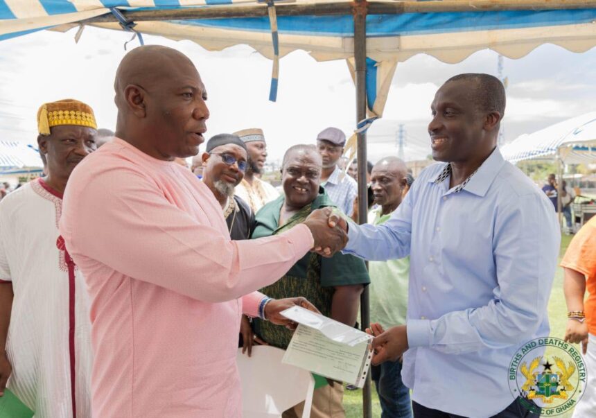 Chief of Alajo Receives Birth Certificate as BDR Ends Records Recovery Exercise