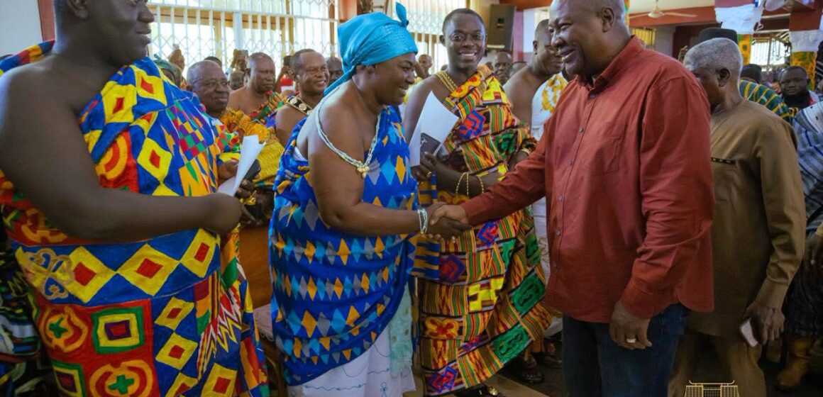 Mahama Reaffirms Commitment to Ahafo Development, Announces Nationwide Infrastructure Drive