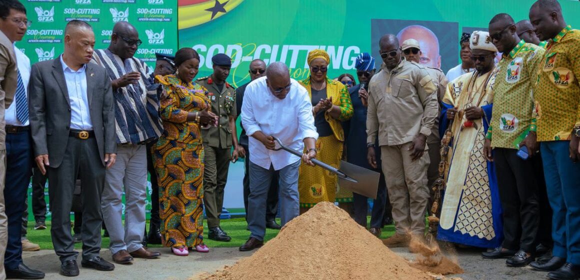  President Mahama Cuts Sod for Afienya Industrial Park Project