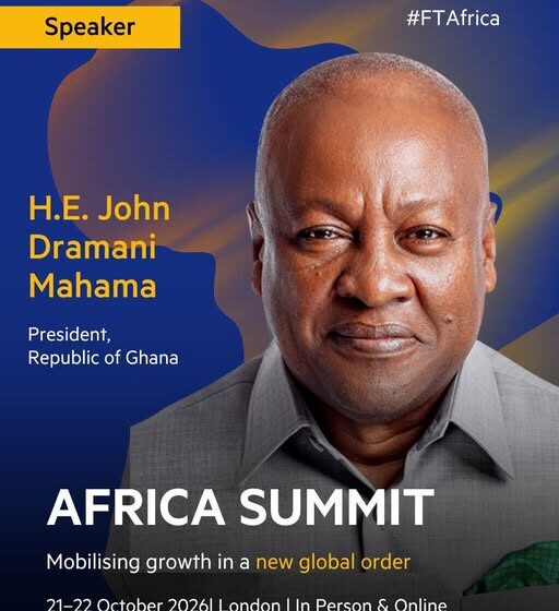 President Mahama to Address FT Africa Summit in London