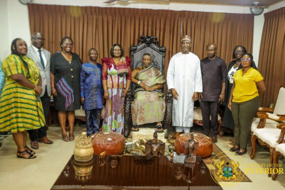 Ga Mantse Commends Interior Minister for Efforts to Promote Peace and Security